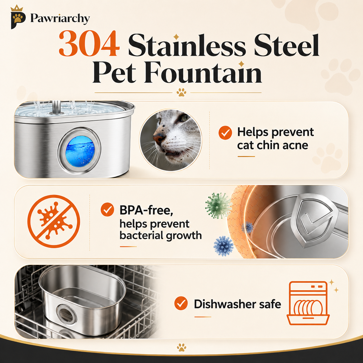 The Royal Hydration Unit™ — 3.2L Stainless Steel Pet Water Fountain