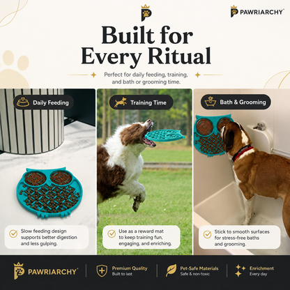 The Boredom Suppression Mat™ — Slow Feeder Lick Mat for Dogs & Cats