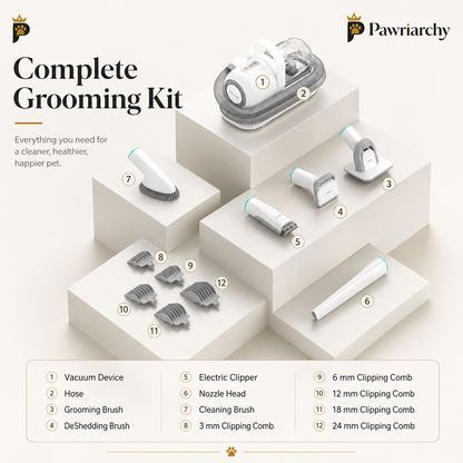 The Fur Crime Scene Unit™ — 5-in-1 Pet Grooming Vacuum Kit