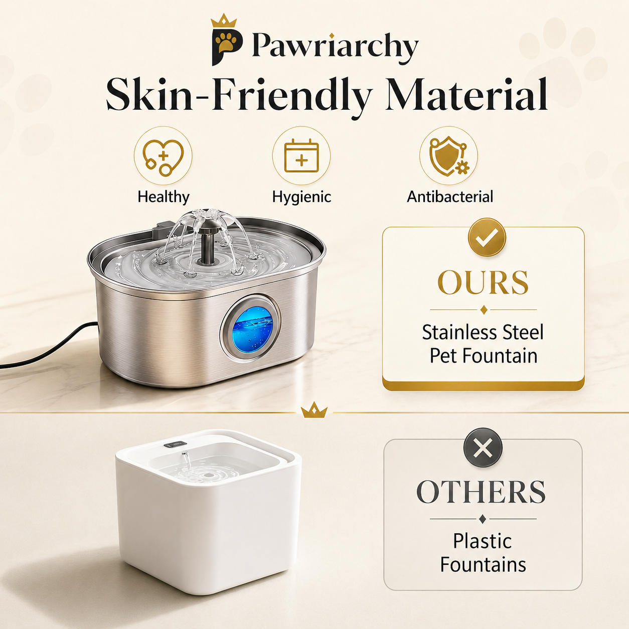 The Royal Hydration Unit™ — 3.2L Stainless Steel Pet Water Fountain