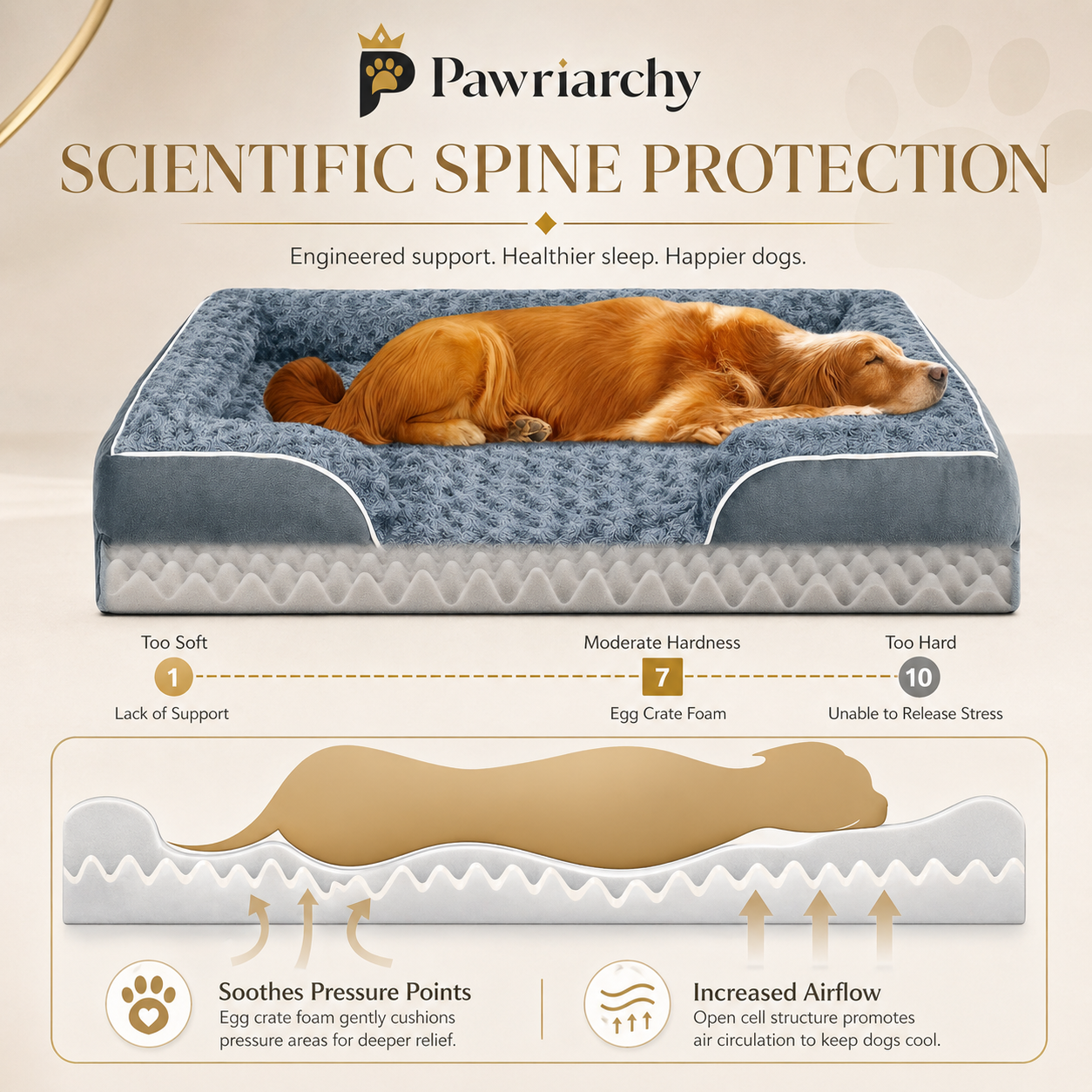 The Supreme Throne Unit™ — Waterproof Orthopedic Sofa Bed for Large Dogs
