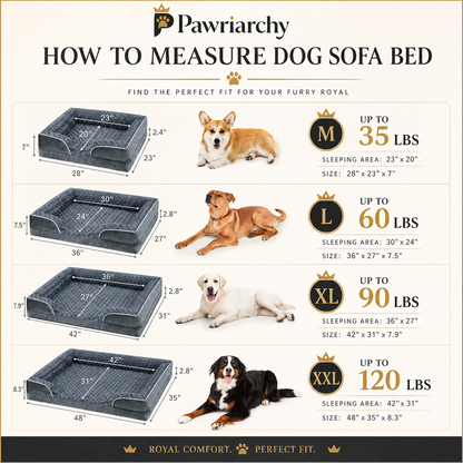 The Supreme Throne Unit™ — Waterproof Orthopedic Sofa Bed for Large Dogs
