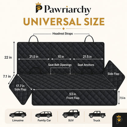 The Backseat Defense Shield™ — Waterproof Dog Car Seat Cover